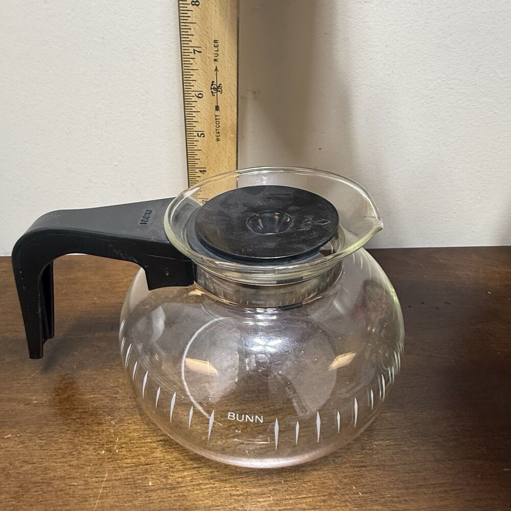 Vintage Bunn Easy Pour Replacement Clear Glass Six Cup Coffee Pot Carafe - Picture 7 of 8